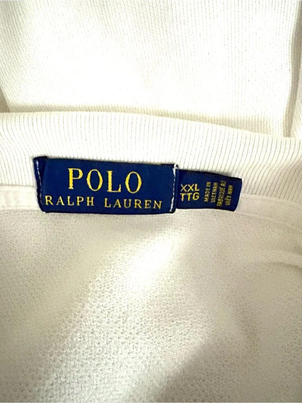 POLO The Iconic Polo Shirt Big & Tall, white and navy
